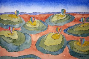 Seven Hill Lore #1 ~ Watercolor by John Klobucher