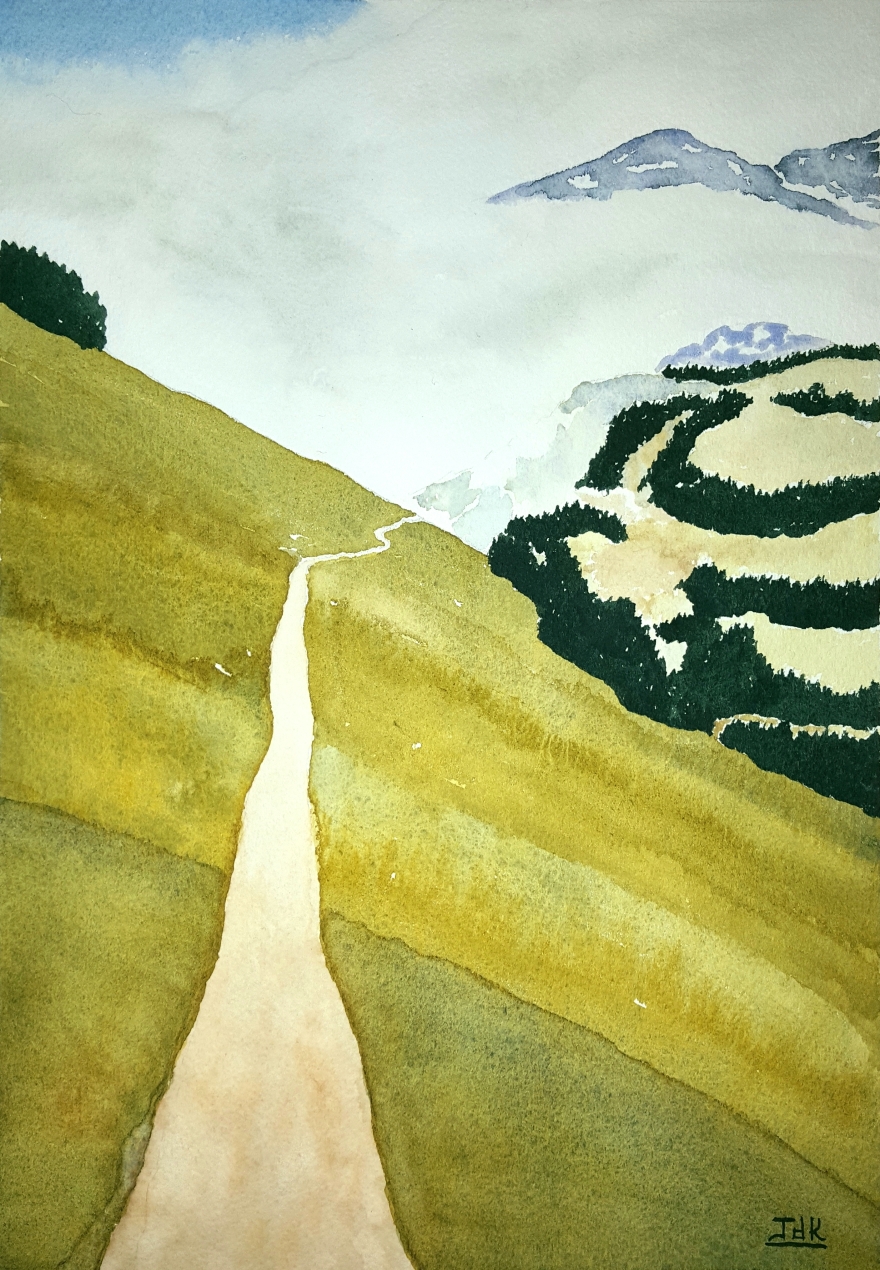 Path of Lore #1 ~ Watercolor by John Klobucher