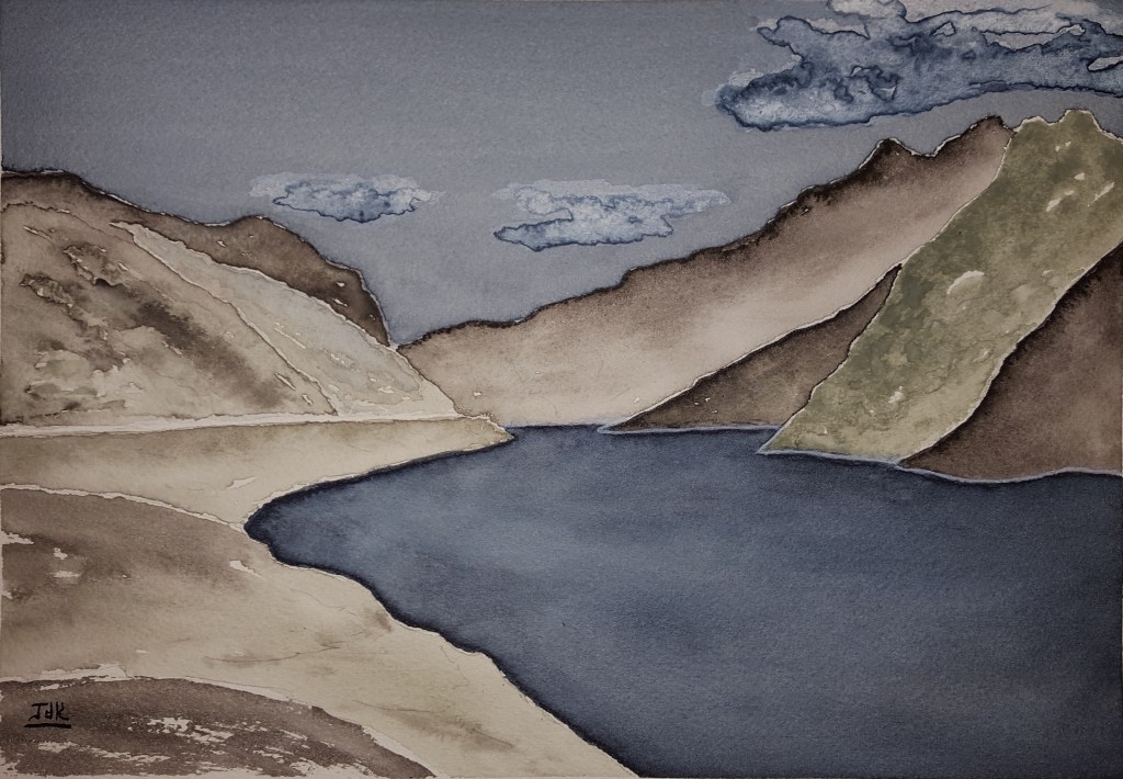 Gray Land Lore #1 ~ Watercolor by John Klobucher