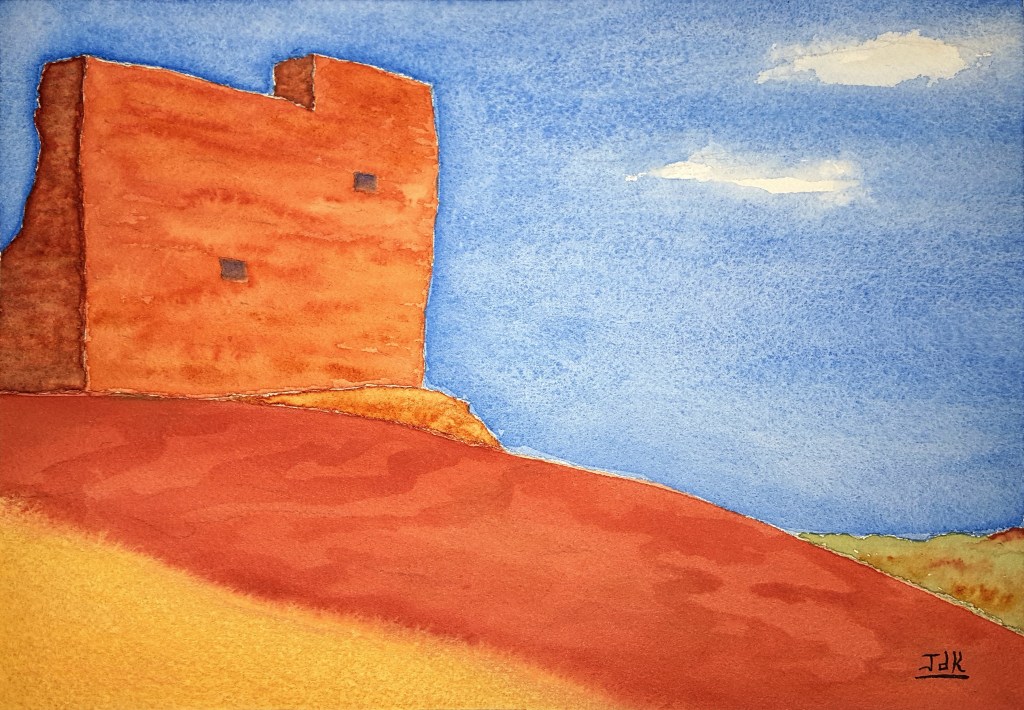 Wall of Lore #1 ~ Watercolor by John Klobucher Wall of Lore #1 ~ Watercolor by John Klobucher