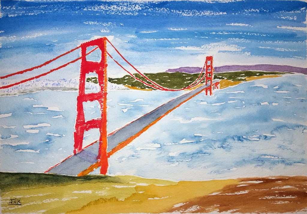 Golden Gate Lore #1 ~ Watercolor by John Klobucher