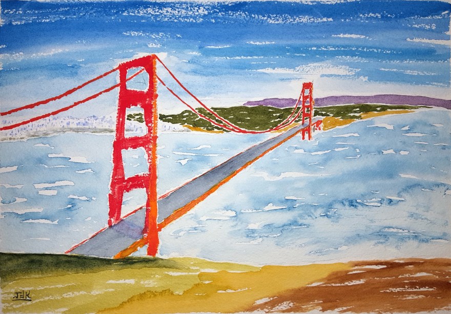 Golden Gate Lore #1 ~ Watercolor by John Klobucher Golden Gate Lore #1 ~ Watercolor by John Klobucher
