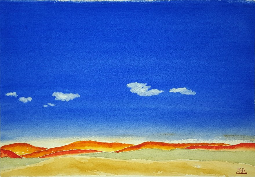 Big Sky Lore #1 ~ Watercolor by John Klobucher