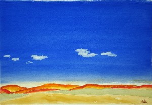 Big Sky Lore #1 ~ Watercolor by John Klobucher