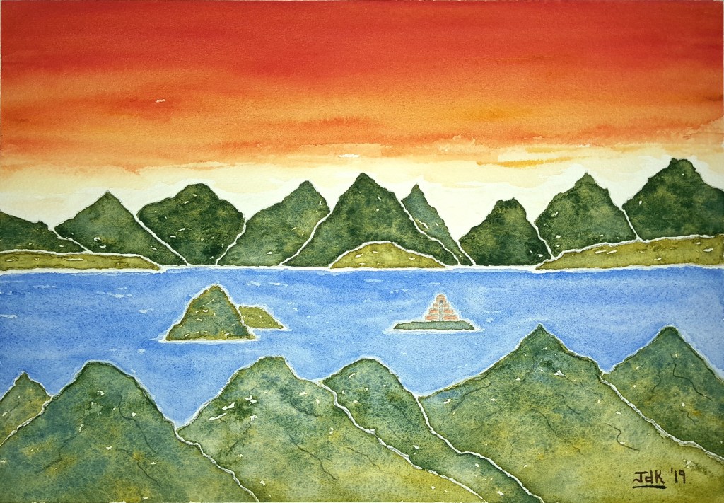 Hidden Islands Lore #1 ~ Watercolor by John Klobucher