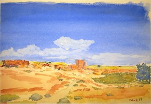 Sandstone Lore #1 ~ Watercolor by John Klobucher