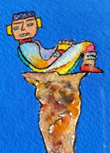 Chac Mool Lore #2 ~ Watercolor by John Klobucher