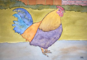 Hen of Lore #1 ~ Watercolor by John Klobucher