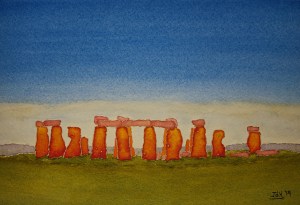 Stones of Lore #1 ~ Watercolor by John Klobucher