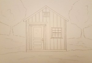 Cannery Shack ~ Sketch by John Klobucher