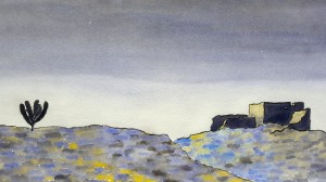Desert Shadows Lore ~ Watercolor by John Klobucher