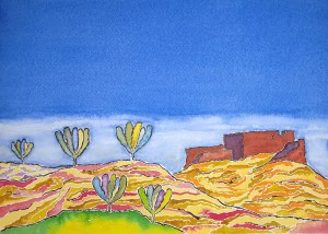 Desert Spring ~ Watercolor by John Klobucher
