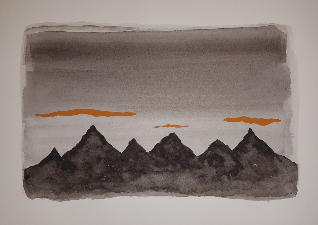 Mysterious Mountains ~ Watercolor by John Klobucher Mysterious Mountains ~ Watercolor by John Klobucher